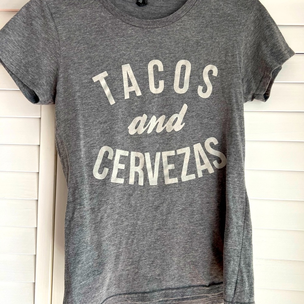 ANVIL Tacos and Cervezas (Beers) T-Shirt Gray